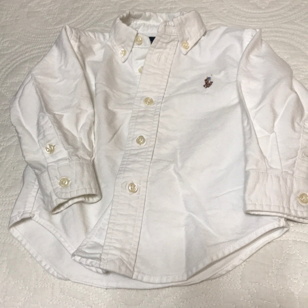 Boys Ralph Lauren white Oxford 12 months